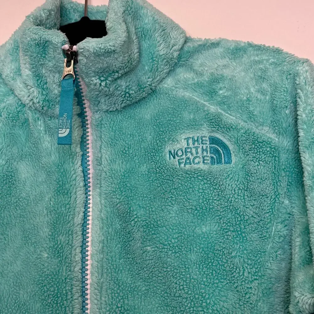 Children's North Face Osito fleece full zip-up jacket Medium (8/10) in teal/blue